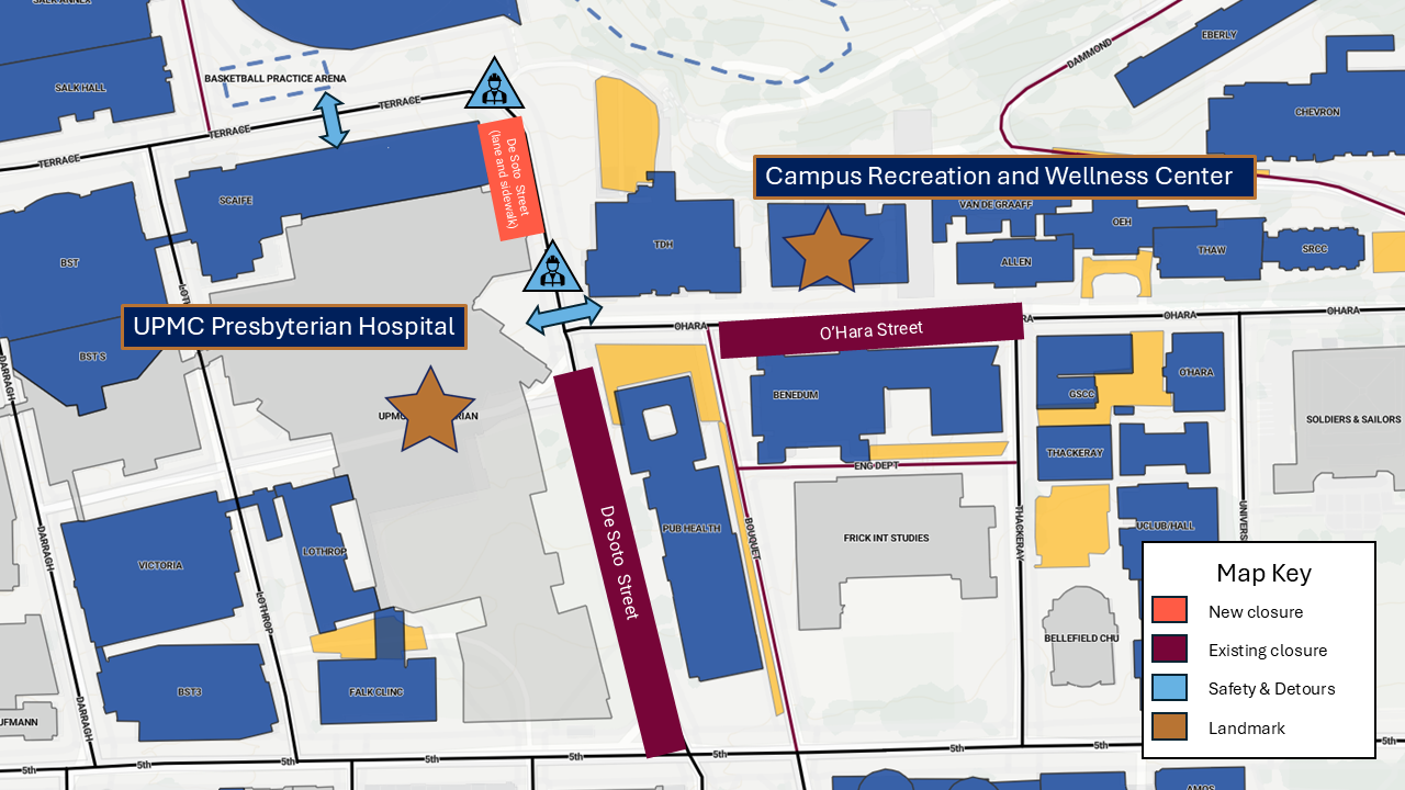 DeSoto Street Closure map