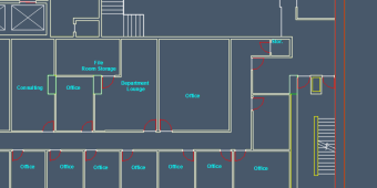 A sample of an architectural drafting document